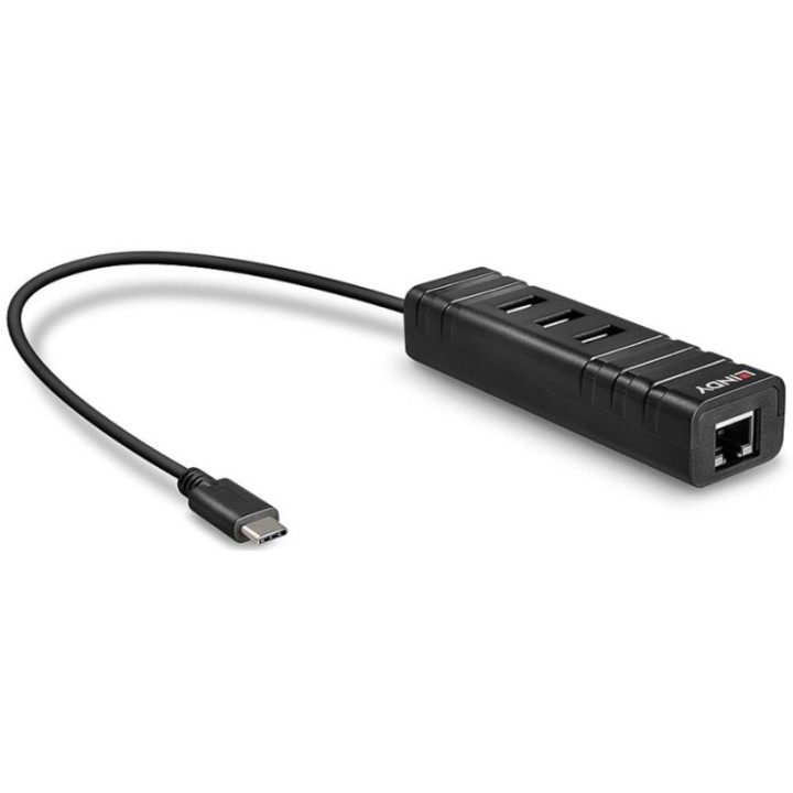 Lindy 43249 Hub de Interfaz USB 3.2 Gen 1 (3.1 Gen 1) Type-C 5000 Mbit/s Negro