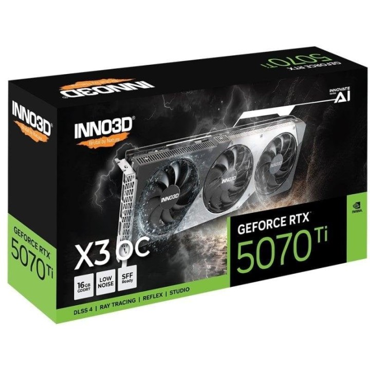 Inno3D GeForce RTX 5070 Ti X3 OC 16GB GDDR7 Reflex 2 RTX AI DLSS4