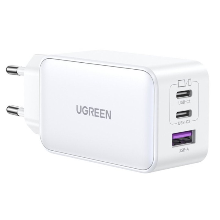 Ugreen Nexode Cargador Carga Rápida Gan 65w 2 USB-C + 1 USB-A Blanco