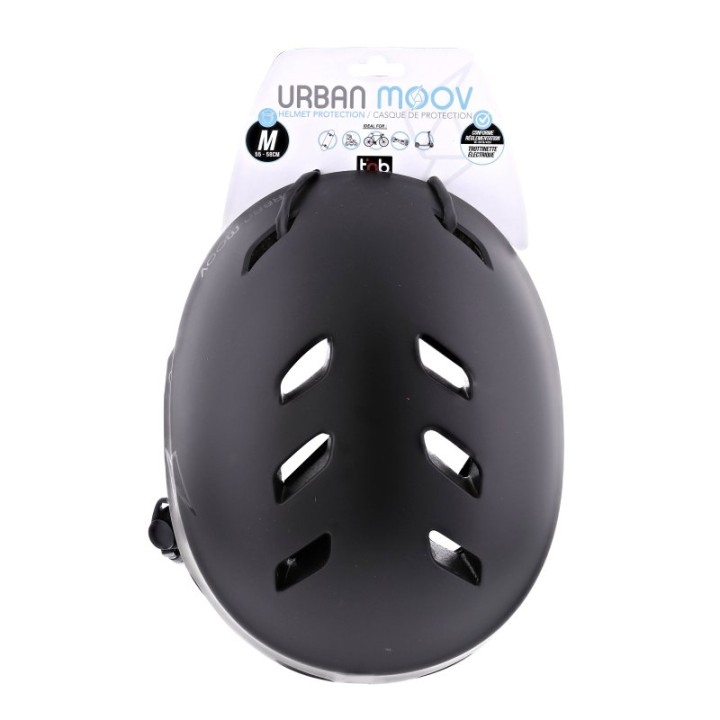 Tnb UrbanMoov V2 Casco para Patinetes, Skate y Patinaje Talla M (55-58cm) Negro