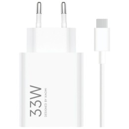 Xiaomi Adaptador de Corriente de Carga Rápida 33W USB-A Blanco + Cable USB-A a USB-C