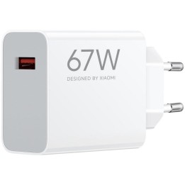 Xiaomi Adaptador de Corriente de Carga Rápida HyperCharge 67W USB-A Blanco