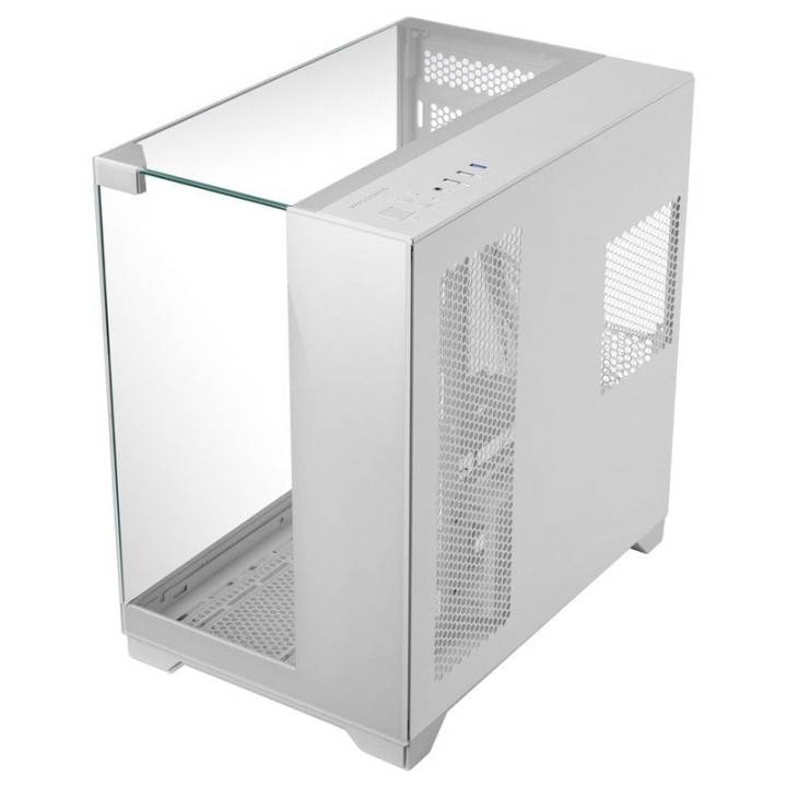 Mars Gaming Mc-vision Caja Atx Triple Cristal Templado Sin Marco Diseño Doble Cámara Usb 3.0 Blanco
