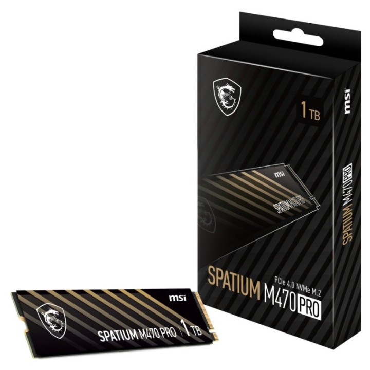 MSI SPATIUM M470 PRO 1TB Disco SSD 6000MB/s NVMe PCIe 4.0 M.2 Gen4