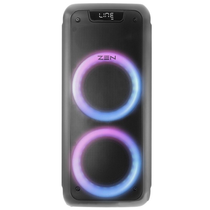 Zen Phoenix Altavoz Bluetooth con Iluminación LED y Micrófono Inalámbrico 25W RMS Negro