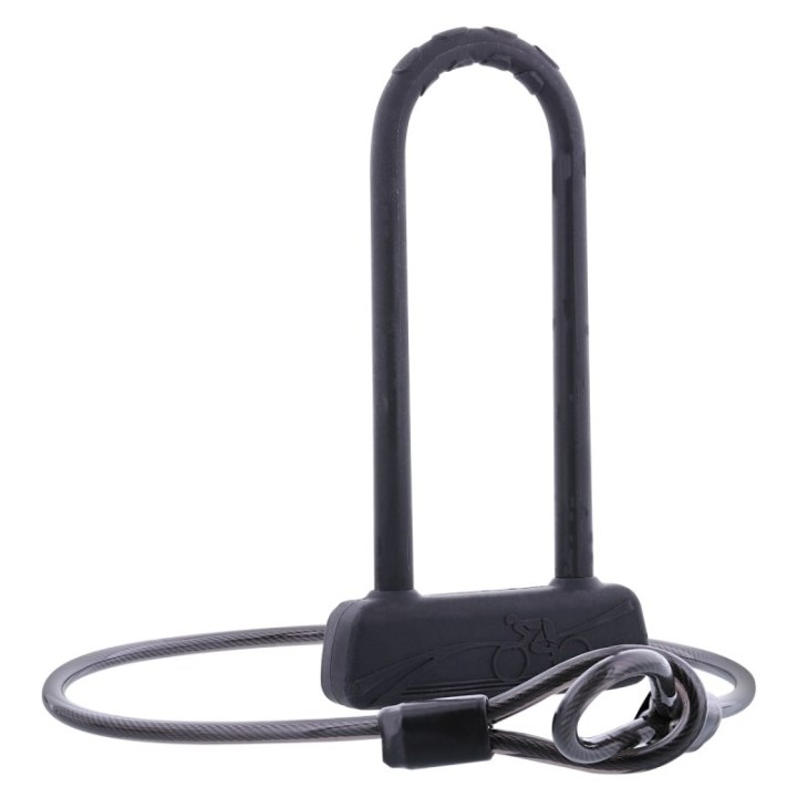 TnB UMULOCKXL Candado en U de Seguridad Nivel 7 con Llave para Patinete Eléctrico y Bicicleta XL Negro