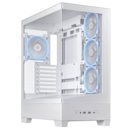 ASUS A31 PLUS ARGB Mid Tower ATX Doble Cristal Templado USB-C Blanca