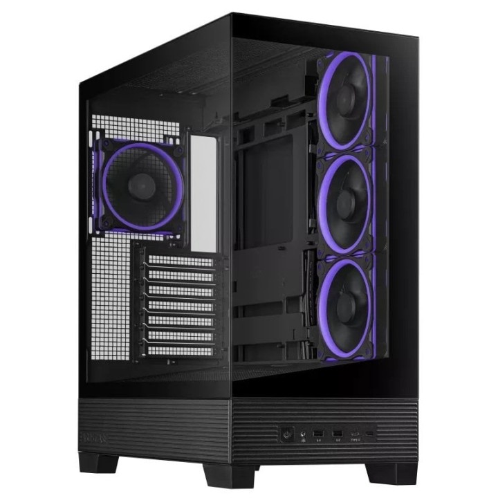 ASUS A31 PLUS ARGB Mid Tower ATX Doble Cristal Templado USB-C Negra
