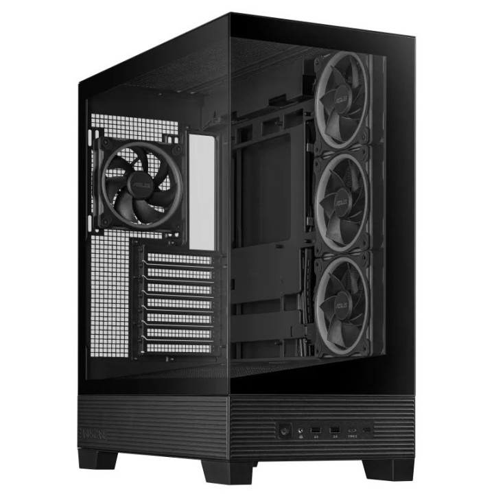 ASUS A31 PLUS ARGB Mid Tower ATX Doble Cristal Templado USB-C Negra