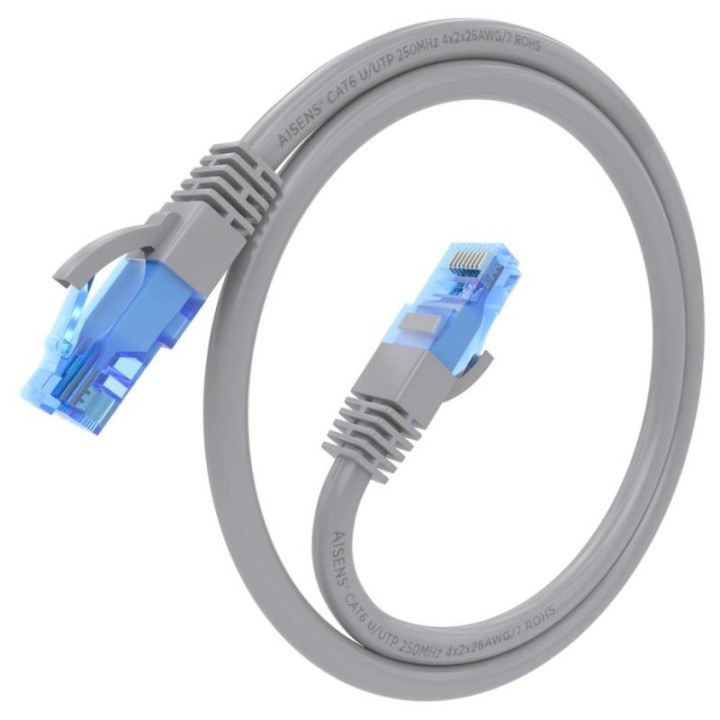 Aisens A135-0771 Cable de Red RJ45 Cat.6 UTP AWG26 CCA 25cm Gris
