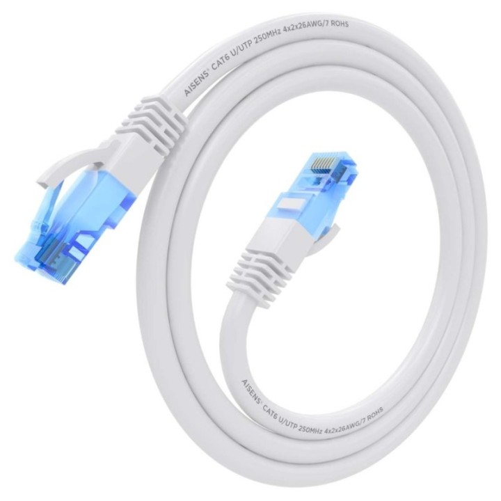 Aisens A135-0817 Cable de Red RJ45 Cat.6 UTP AWG26 CCA 50cm Blanco