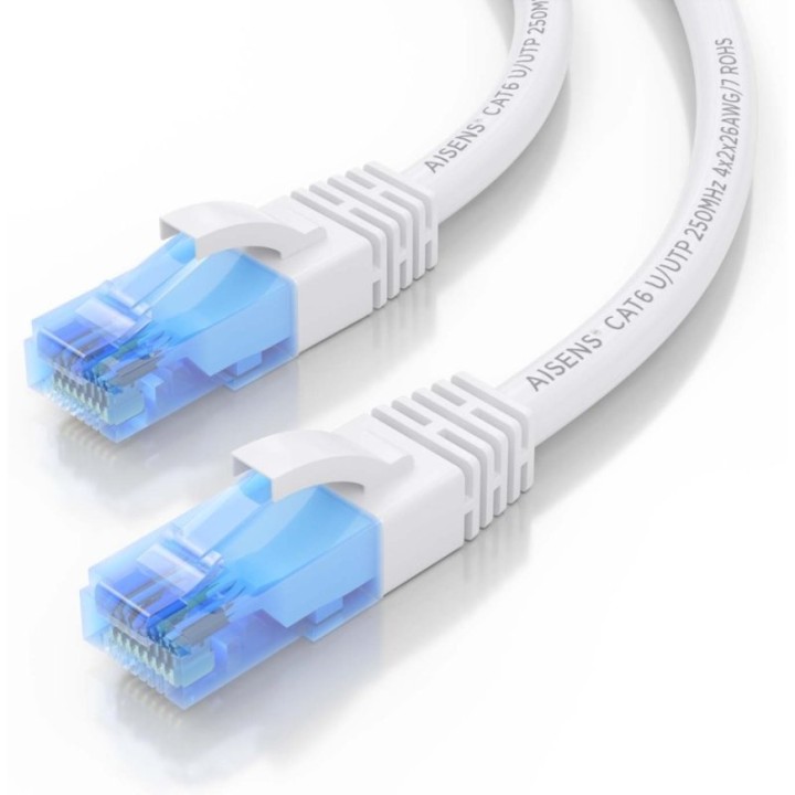 Aisens A135-0817 Cable de Red RJ45 Cat.6 UTP AWG26 CCA 50cm Blanco