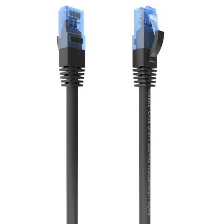 Aisens A135-0839 Cable de Red RJ45 Cat.6 UTP AWG26 CCA 25cm Negro