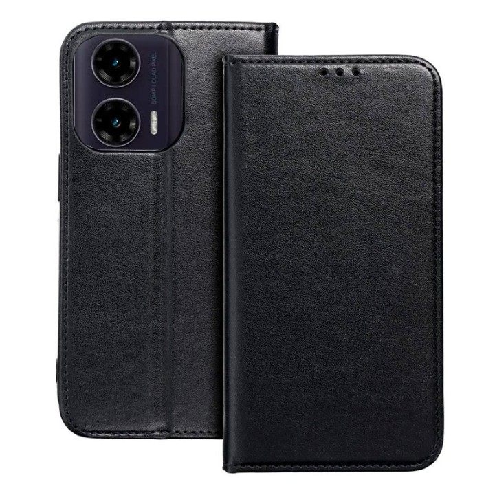 Cool Funda Flip Cover para Motorola Moto G35 5G Liso Negro
