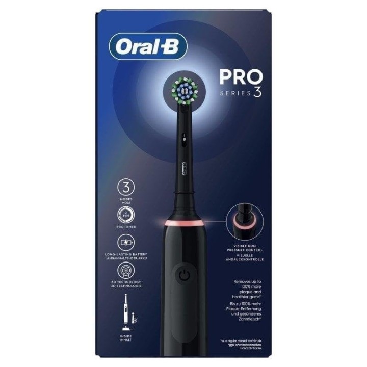 Oral-B Pro 3 3000 Cepillo Dental Eléctrico Negro