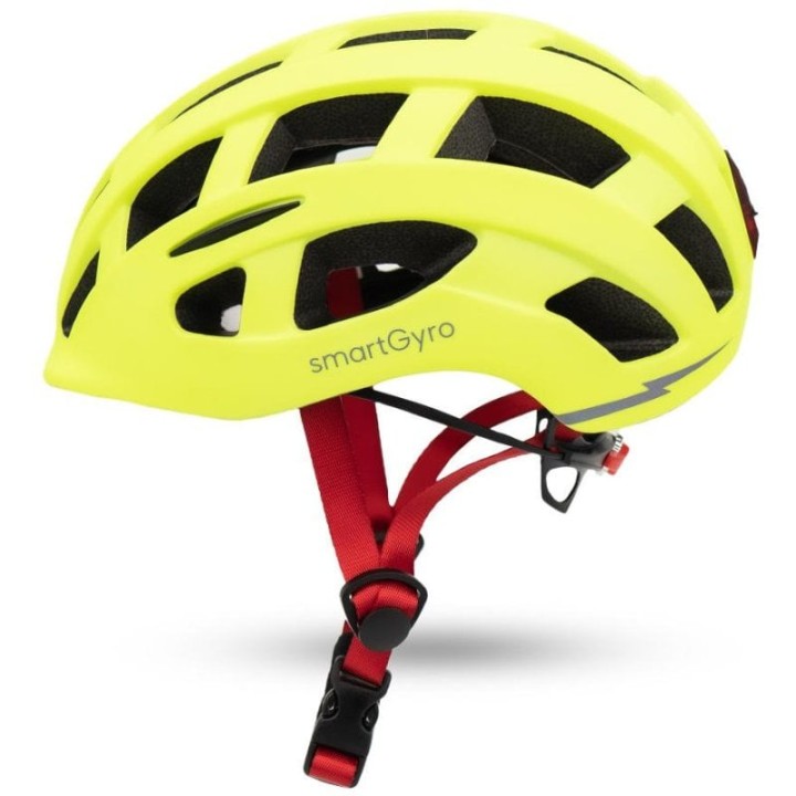 Smartgyro Smart Helmet Urban Casco con Luz para Patinetes e-Bike Multi Talla Ajustable M/L Amarillo