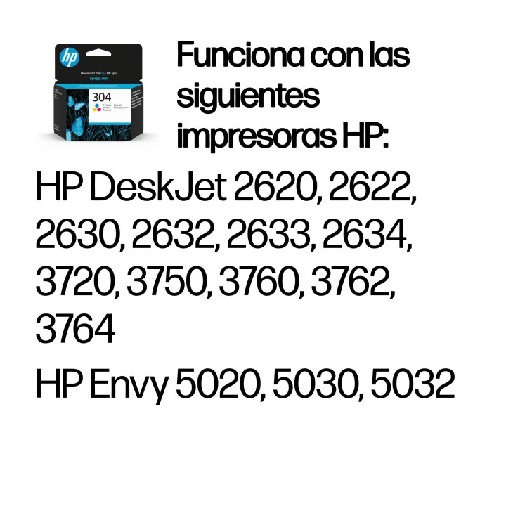 Tinta HP 304 Tricolor 2ml 100 páginas (N9K05AE)