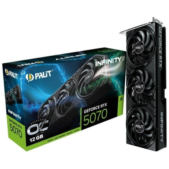 Palit GeForce RTX 5070 Infinity 3 OC 12GB GDDR7 Reflex 2 RTX AI DLSS4