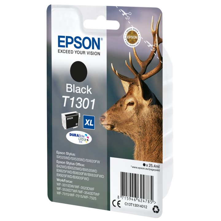 Tinta Epson T1301 Negro 25.4ml 945 pág (C13T13014012)