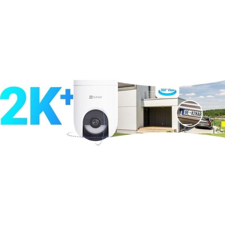 EZVIZ HB8 Lite 2K+ Cámara de Seguridad Exterior Rotativa 340º a Batería QHD