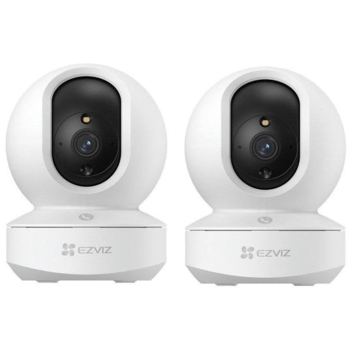 EZVIZ TY1 3MP Pack Doble Cámara de Seguridad Interior Rotativa 2K WiFi Blanca