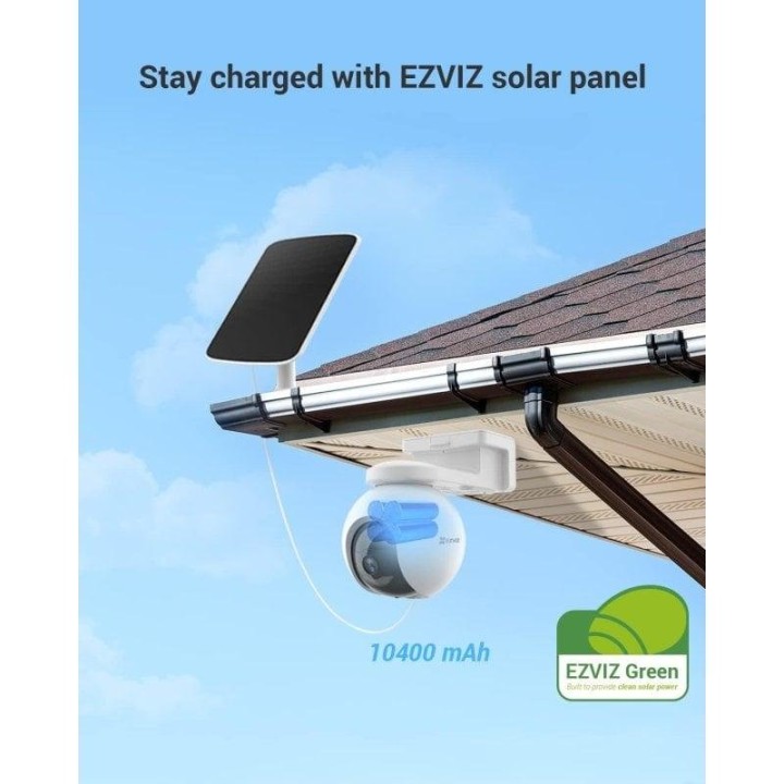 EZVIZ EB8 4G + Solar Panel E Esférico Cámara de Seguridad IP Exterior 2304 x 1296 Pixeles Techo/Pared