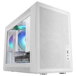 Mars Gaming Mc-xps Minitorre Microatx Cristal Templado Ventilador Frgb Trasero120mm Usb-c Blanco