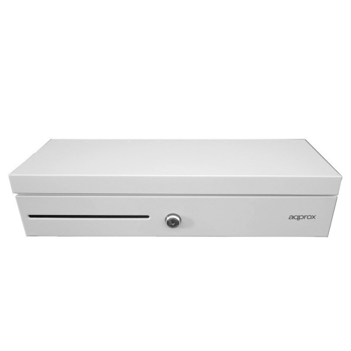 Approx appCASH02FLIPTOPWH Cajón Portamonedas Compacto Manual y Automático RJ-11/RJ-12 Blanco