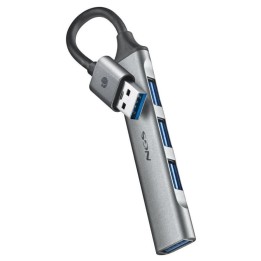 NGS IHUB4 MICRO HUB 4 Puertos USB-A 3.2 5000Mbit/s a 1x USB 3.2 / 3x USB Plata