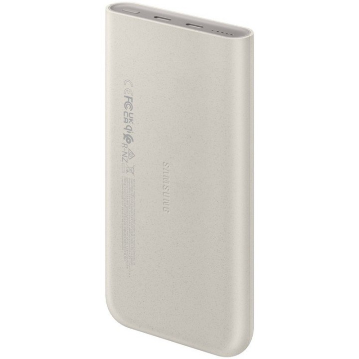 Samsung Batería Portátil 10.000mAh de Carga Súper Rápida 25W, Carga Inalámbrica, 2 Puertos, Beige