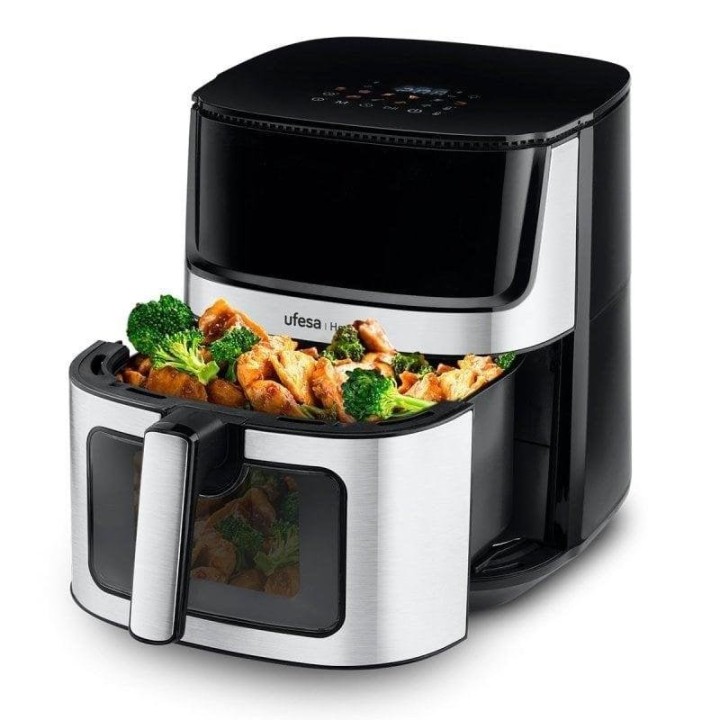 Ufesa Heron Freidora de Aire con Ventana 8L 1500W Inox/Negra