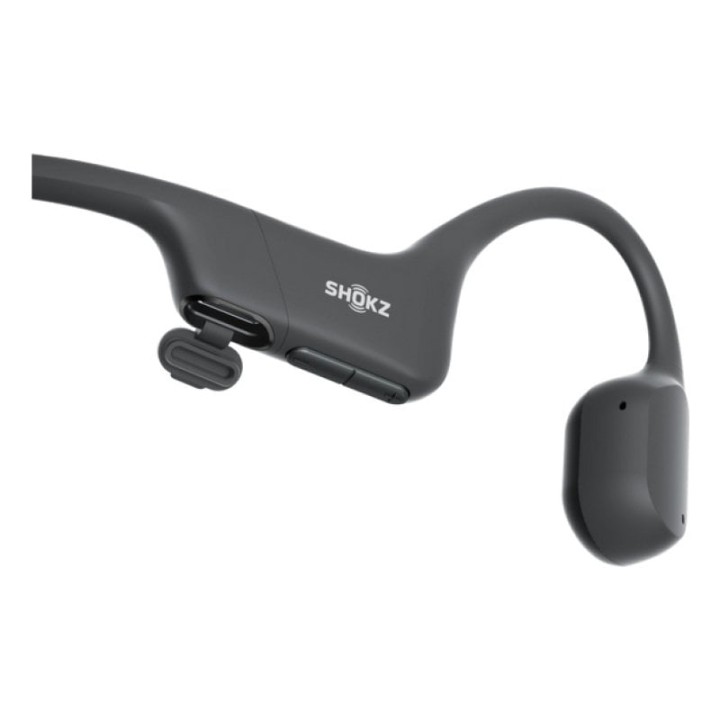 Shokz OpenRun Black Auriculares Inalámbricos Deportivos de Conducción Ósea USB-C IP67 Negros