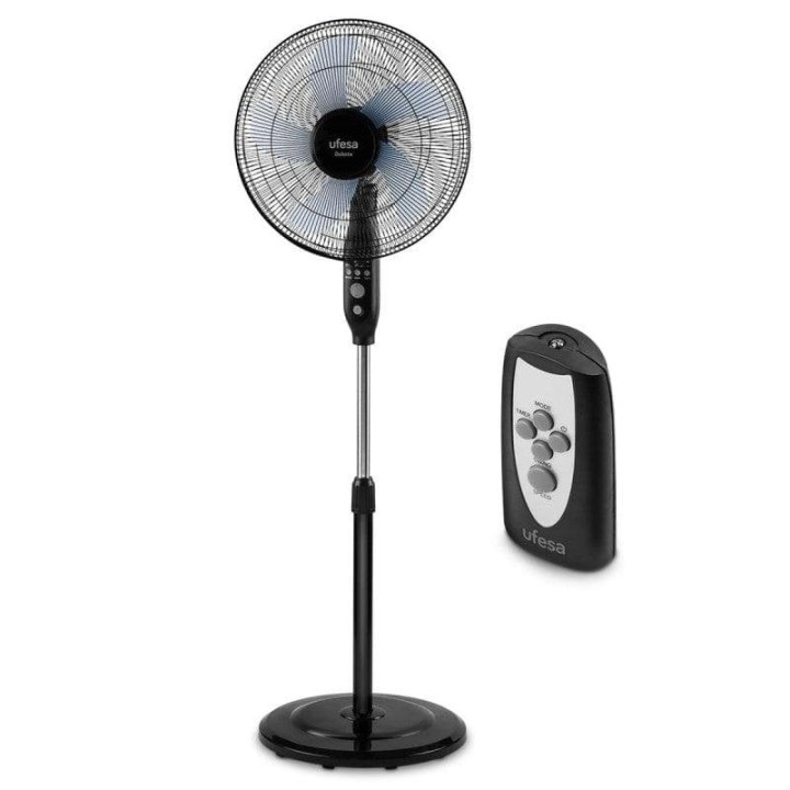 Ventilador de Pie Ufesa Dakota 50W 3 Velocidades Mando a Distancia Temporizador Oscilante
