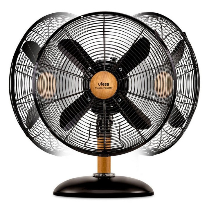 Ufesa Masachusets Mini Ventilador de Sobremesa 30cm 40W Negro/Madera