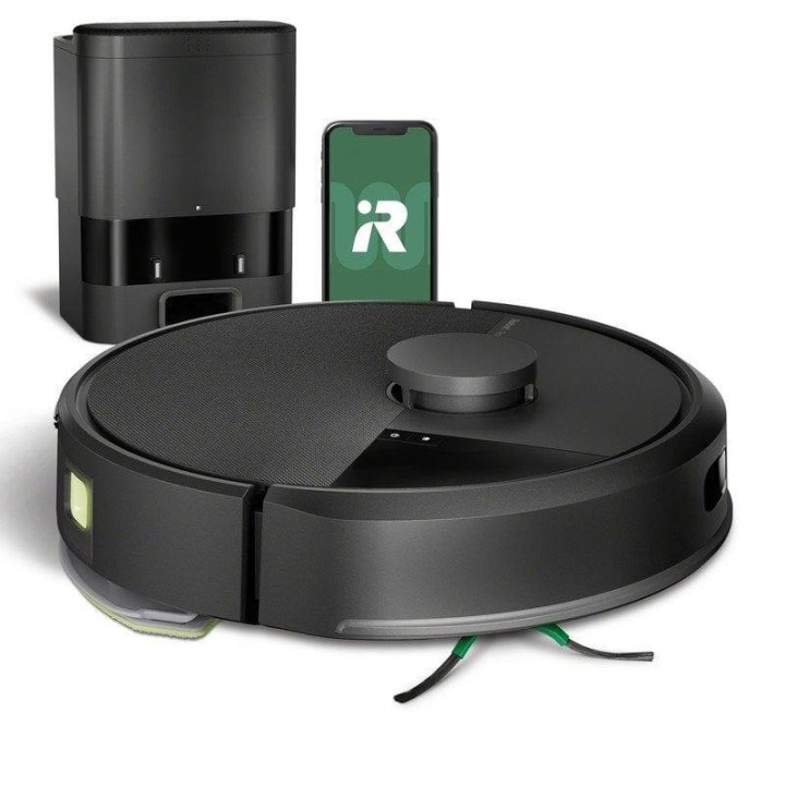 iRobot Roomba 105 Combo Robot Aspirador y Friegasuelos 7000Pa Negro + Base de Autovaciado
