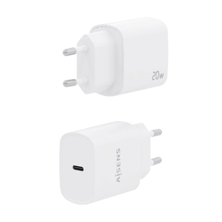 Aisens A110-0752 Cargador 20W USB-C PD3.0 1 Puerto 1xUSB-C Blanco