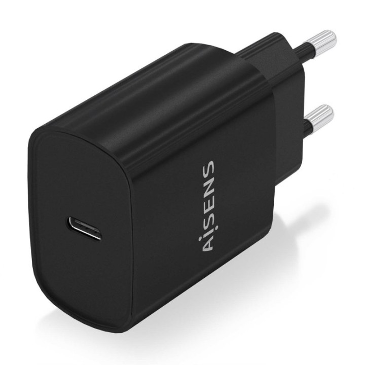 Aisens A110-0753 Cargador 20W USB-C PD3.0 1 Puerto 1xUSB-C Negro