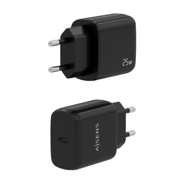 Aisens A110-0757 Cargador 25W USB-C PD3.0 1 Puerto 1xUSB-C Negro