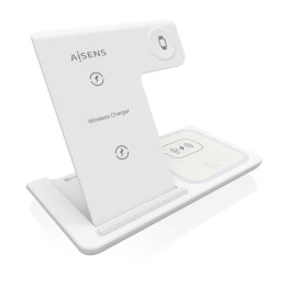 Aisens ASCH-15W3WC044-W Cargador Inalámbrico USB-C 3 en 1 de 15W Blanco
