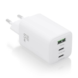 Aisens ASCH-65W3P041-W Cargador GaN 65W 2xUSB-C PD3.0 QC4.0 1xUSB-A QC3.0 Blanco