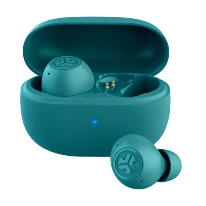 JLab Go Pop ANC Auriculares Bluetooth TWS con Cancelación Activa de Ruido Verde Azulado