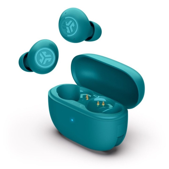 JLab Go Pop ANC Auriculares Bluetooth TWS con Cancelación Activa de Ruido Verde Azulado