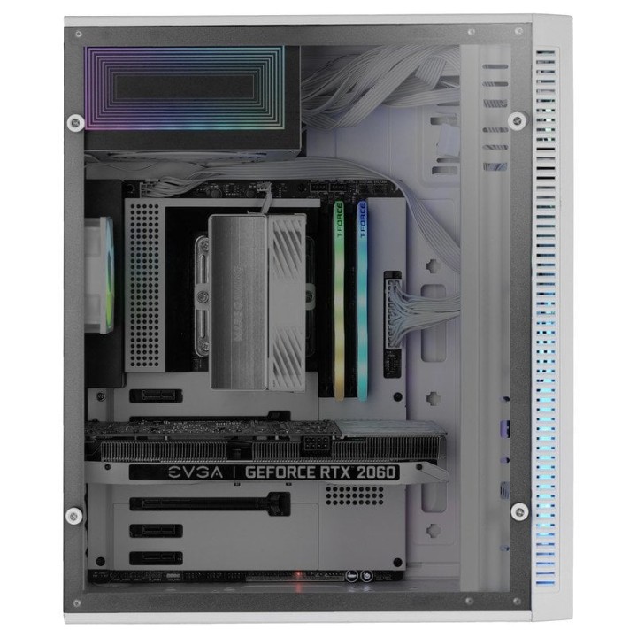Mars Gaming Mc-blaze Caja Pc Atx Ventilador Frgb 80mm Tira Led Rgb Frontal Blanco