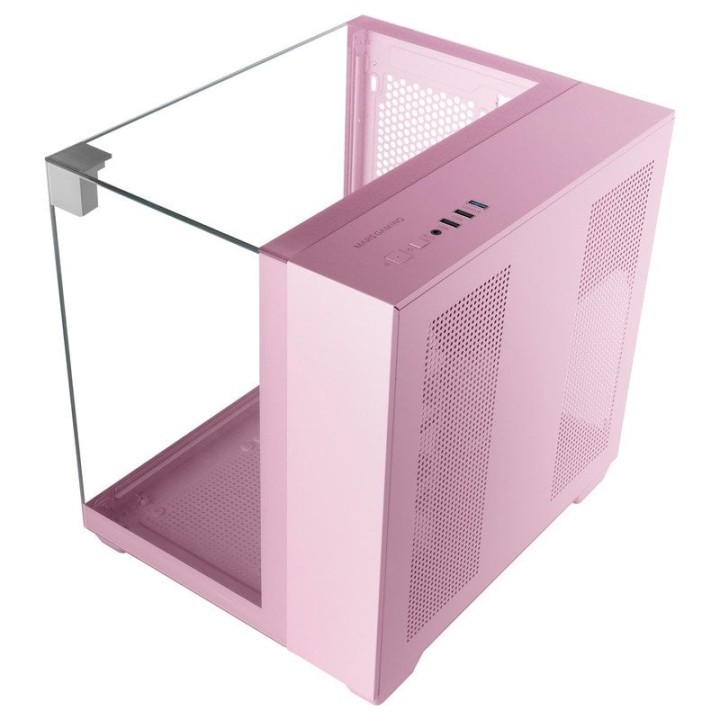Mars Gaming Mc-visionm Caja Pc Compacta Microatx Triple Cristal Templado Doble Cámara Rosa
