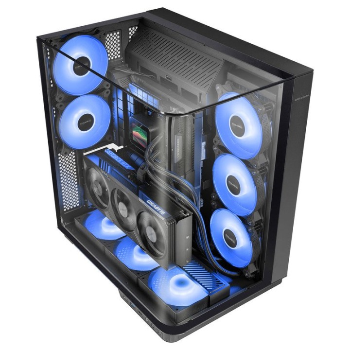 Mars Gaming Mc-infinio Caja Pc Atx Cristal Templado Curvado 2x Ventiladores Argb 120mm Usb-c Negro