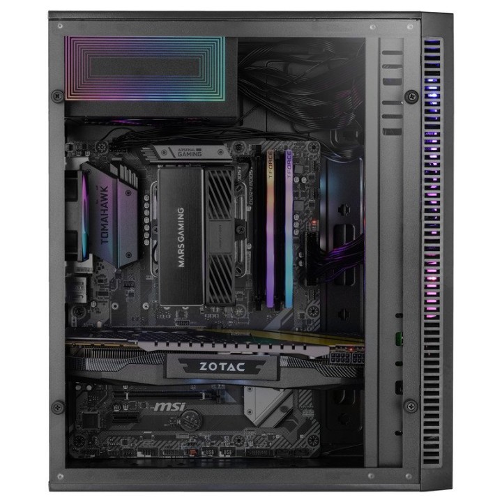 Mars Gaming Mc-blaze Caja Pc Atx Ventilador Frgb 80mm Tira Led Rgb Frontal Negro