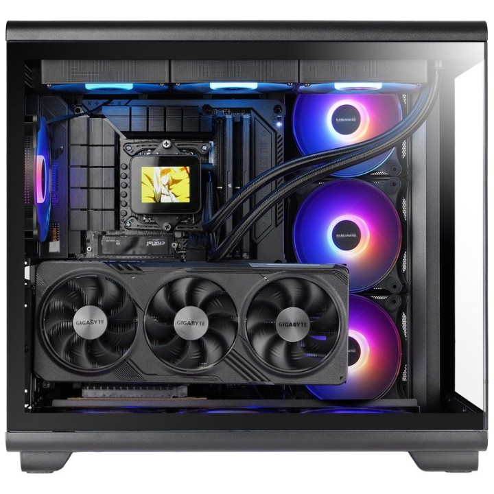 Mars Gaming Mc-rev Caja Pc Atx Doble Cristal Templado 3x Ventiladores Argb Invertidos 12cm Negro