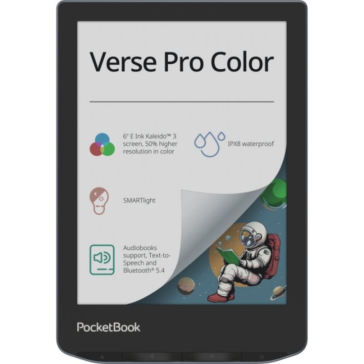 PocketBook Verse Pro Color E-reader 6" Táctil ‎Lector Ebooks Resistente al Agua Audio Libros Azul