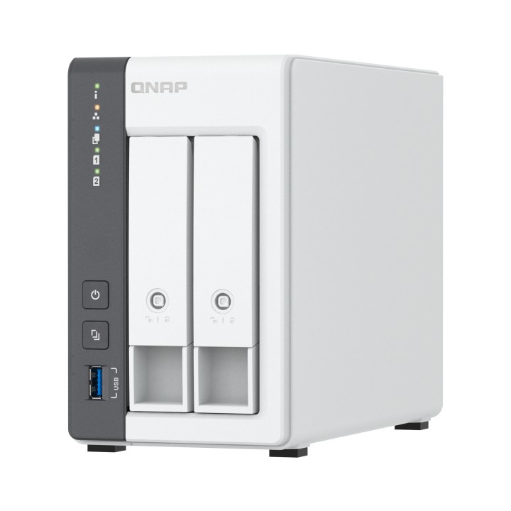 NAS QNAP 2 Bahías 4Gb USB-A RJ45 Blanco (TS-216G)