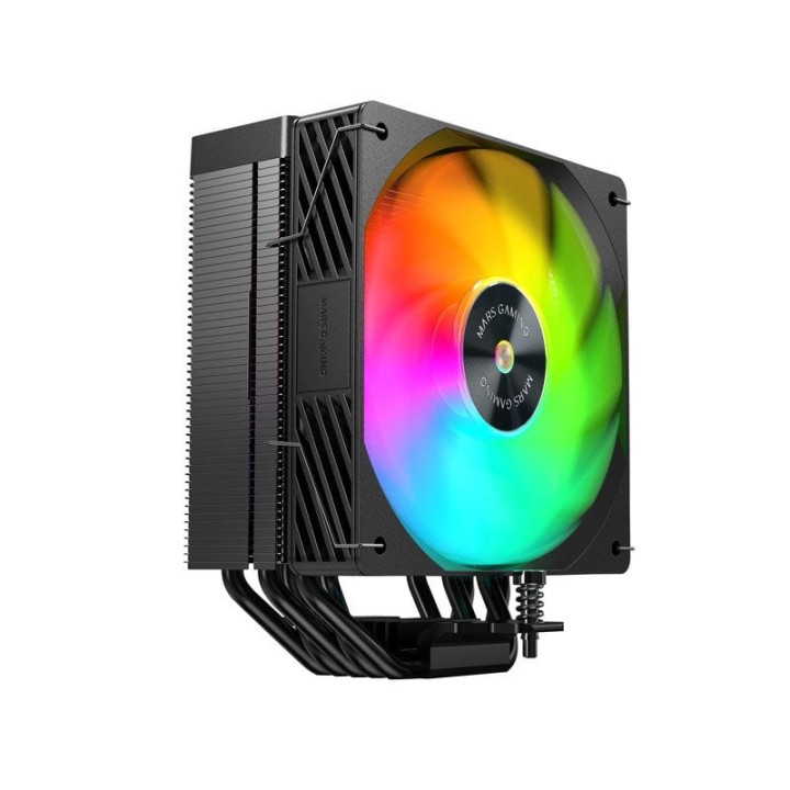 Mars Gaming Mcpu-x5argb Disipador Cpu 280w Tdp 5x Heatpipes Hct Ventilador Pwm Si Argb 120mm Negro